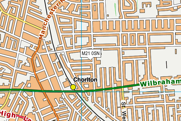 M21 0SN map - OS VectorMap District (Ordnance Survey)