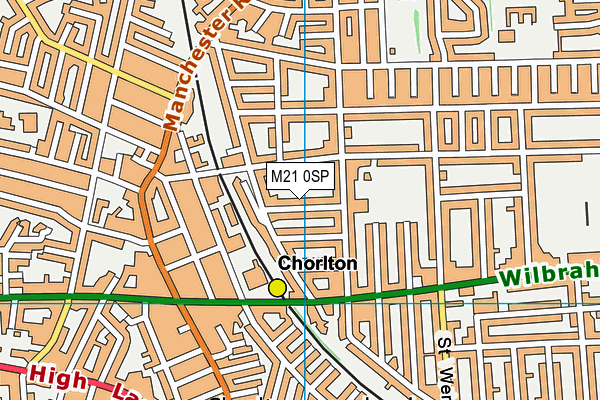 M21 0SP map - OS VectorMap District (Ordnance Survey)