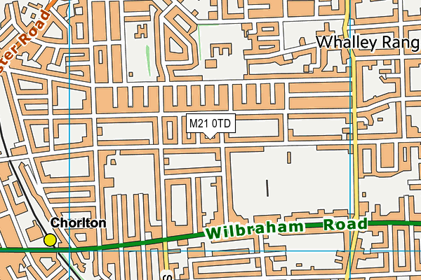 M21 0TD map - OS VectorMap District (Ordnance Survey)