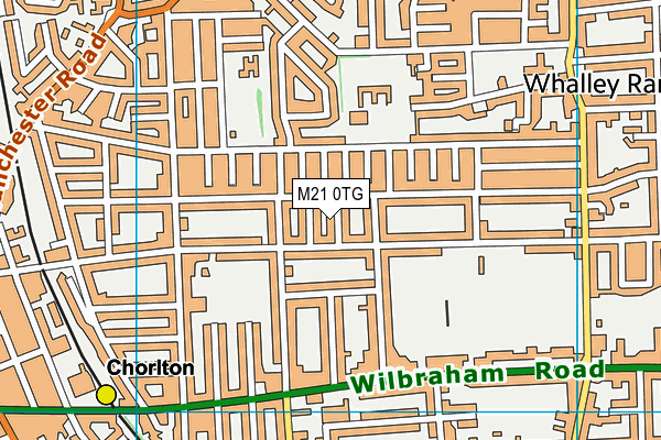 M21 0TG map - OS VectorMap District (Ordnance Survey)