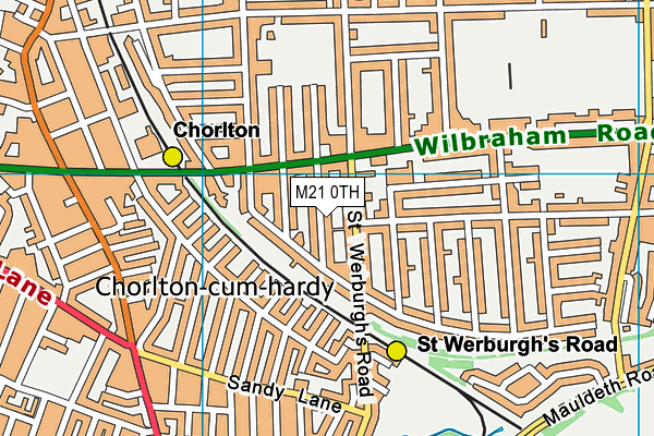 M21 0TH map - OS VectorMap District (Ordnance Survey)