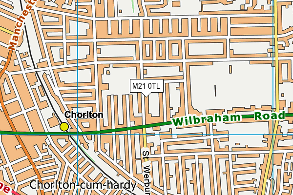 M21 0TL map - OS VectorMap District (Ordnance Survey)