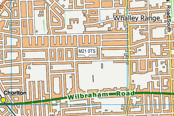 M21 0TS map - OS VectorMap District (Ordnance Survey)