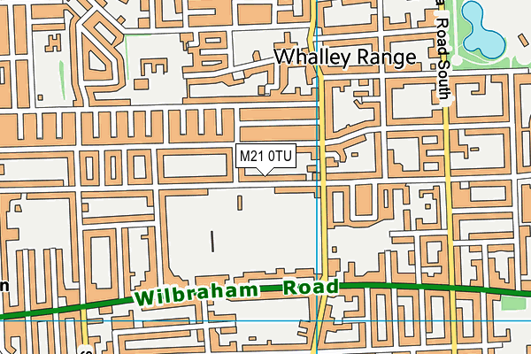 M21 0TU map - OS VectorMap District (Ordnance Survey)