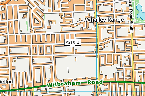 M21 0TZ map - OS VectorMap District (Ordnance Survey)