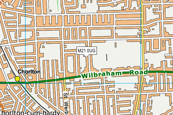 M21 0UG map - OS VectorMap District (Ordnance Survey)