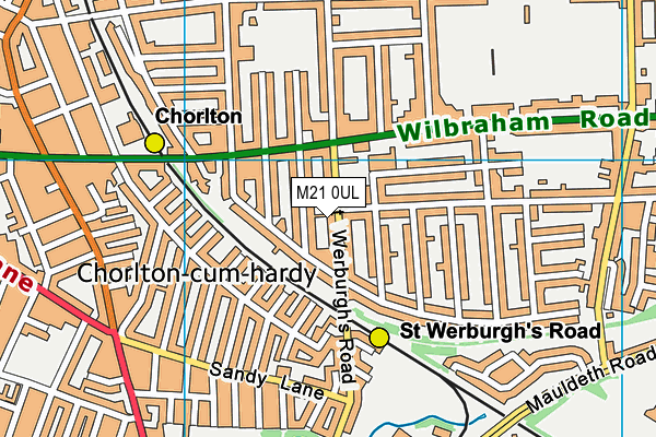 M21 0UL map - OS VectorMap District (Ordnance Survey)