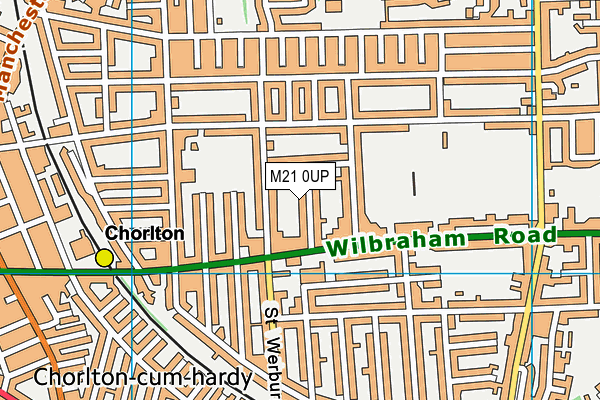 M21 0UP map - OS VectorMap District (Ordnance Survey)