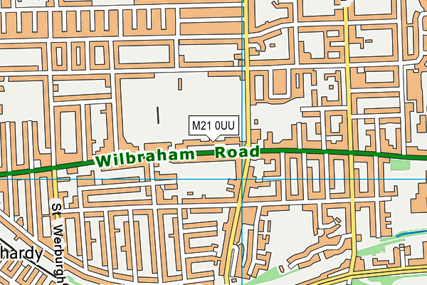 M21 0UU map - OS VectorMap District (Ordnance Survey)