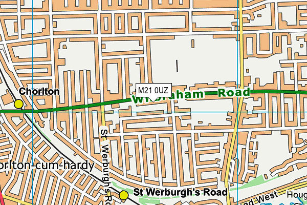 M21 0UZ map - OS VectorMap District (Ordnance Survey)