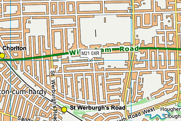 M21 0XR map - OS VectorMap District (Ordnance Survey)