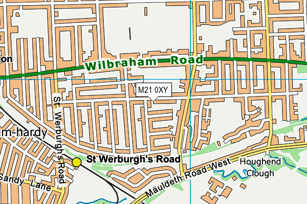 M21 0XY map - OS VectorMap District (Ordnance Survey)