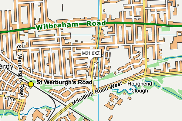 M21 0XZ map - OS VectorMap District (Ordnance Survey)