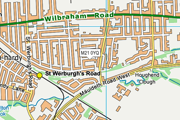 M21 0YQ map - OS VectorMap District (Ordnance Survey)