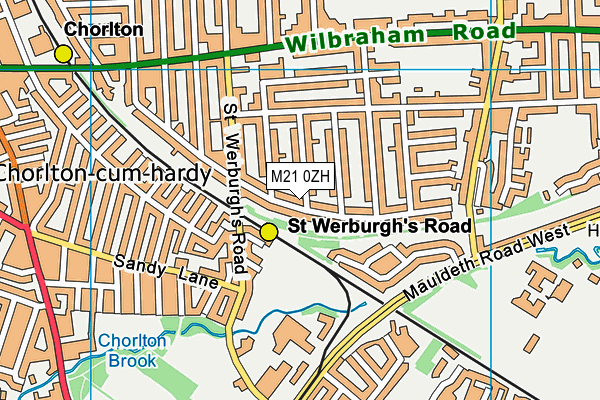 M21 0ZH map - OS VectorMap District (Ordnance Survey)