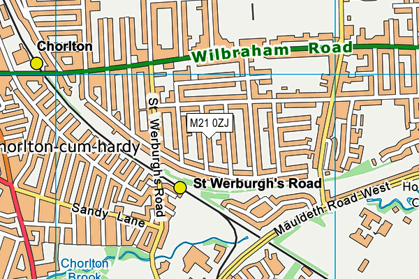 M21 0ZJ map - OS VectorMap District (Ordnance Survey)