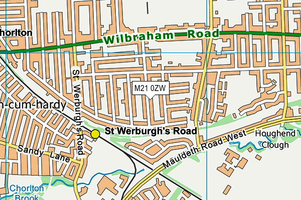 M21 0ZW map - OS VectorMap District (Ordnance Survey)