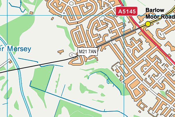 M21 7AN map - OS VectorMap District (Ordnance Survey)