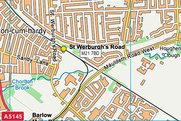 M21 7BD map - OS VectorMap District (Ordnance Survey)