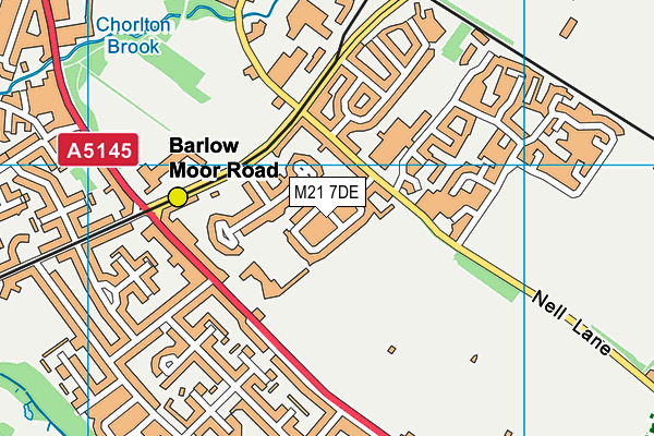 M21 7DE map - OS VectorMap District (Ordnance Survey)