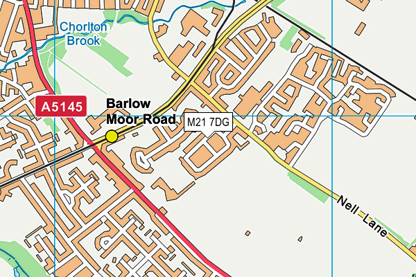 M21 7DG map - OS VectorMap District (Ordnance Survey)