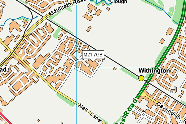 M21 7GB map - OS VectorMap District (Ordnance Survey)