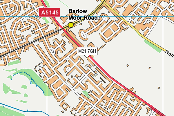 M21 7GH map - OS VectorMap District (Ordnance Survey)
