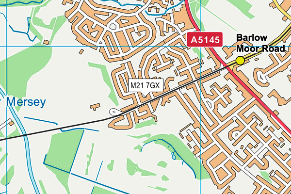 M21 7GX map - OS VectorMap District (Ordnance Survey)