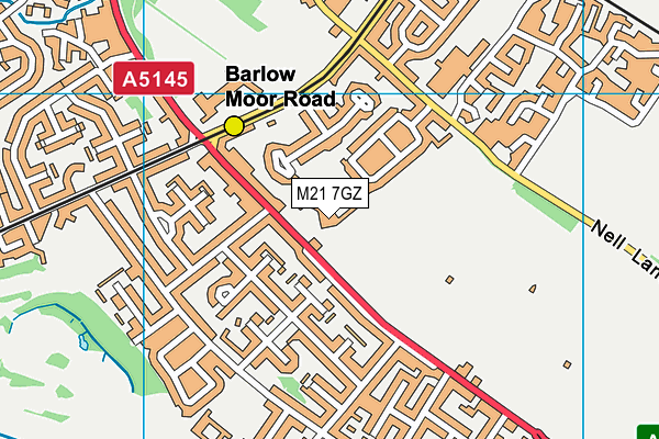 M21 7GZ map - OS VectorMap District (Ordnance Survey)