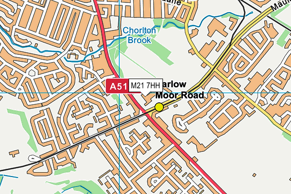 Chorlton Park Primary map (M21 7HH) - OS VectorMap District (Ordnance Survey)