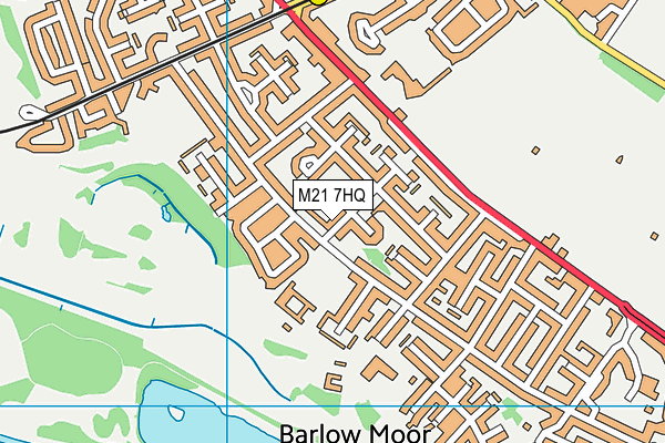 M21 7HQ map - OS VectorMap District (Ordnance Survey)