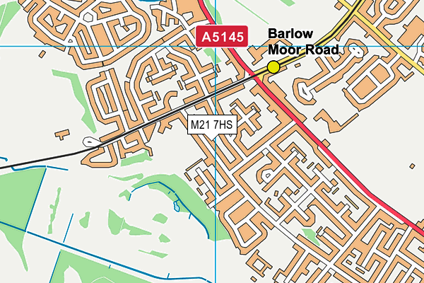 M21 7HS map - OS VectorMap District (Ordnance Survey)