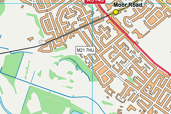 M21 7HU map - OS VectorMap District (Ordnance Survey)
