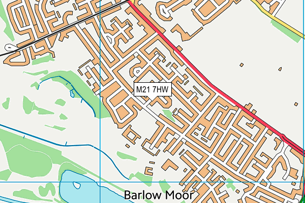 M21 7HW map - OS VectorMap District (Ordnance Survey)