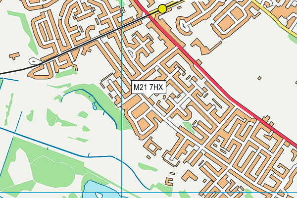 M21 7HX map - OS VectorMap District (Ordnance Survey)
