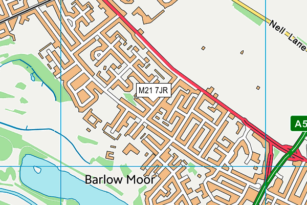 M21 7JR map - OS VectorMap District (Ordnance Survey)