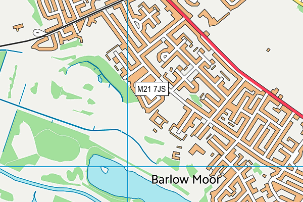 M21 7JS map - OS VectorMap District (Ordnance Survey)