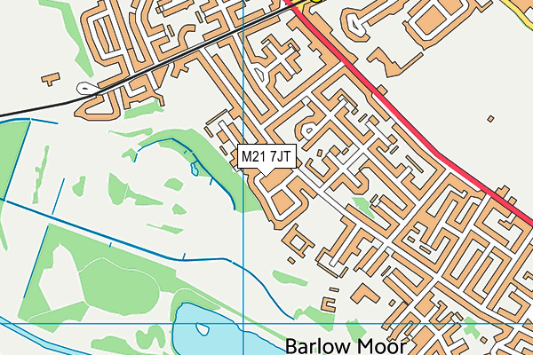 M21 7JT map - OS VectorMap District (Ordnance Survey)