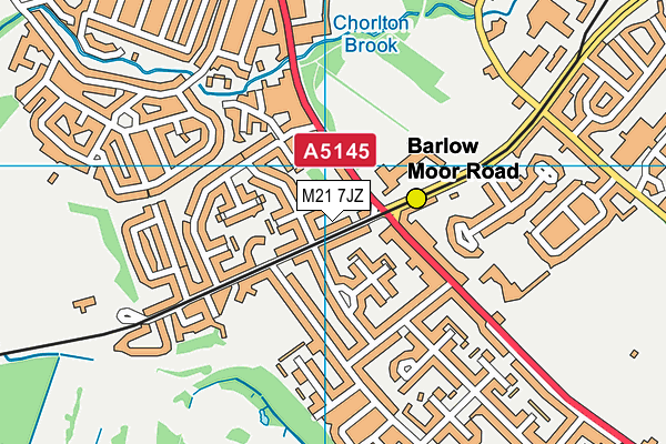 M21 7JZ map - OS VectorMap District (Ordnance Survey)