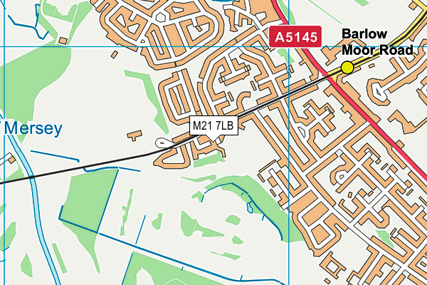 M21 7LB map - OS VectorMap District (Ordnance Survey)