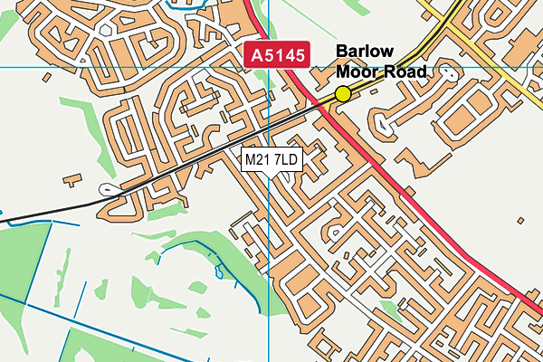 M21 7LD map - OS VectorMap District (Ordnance Survey)