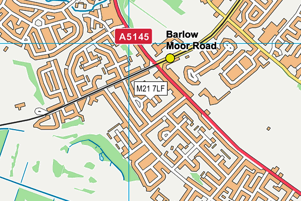 M21 7LF map - OS VectorMap District (Ordnance Survey)