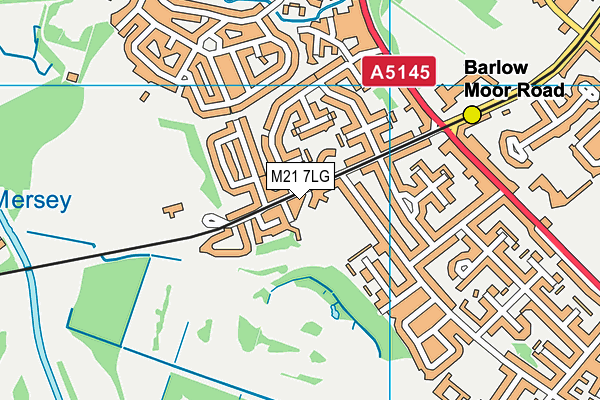 M21 7LG map - OS VectorMap District (Ordnance Survey)