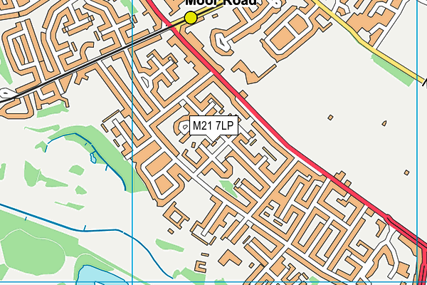 M21 7LP map - OS VectorMap District (Ordnance Survey)