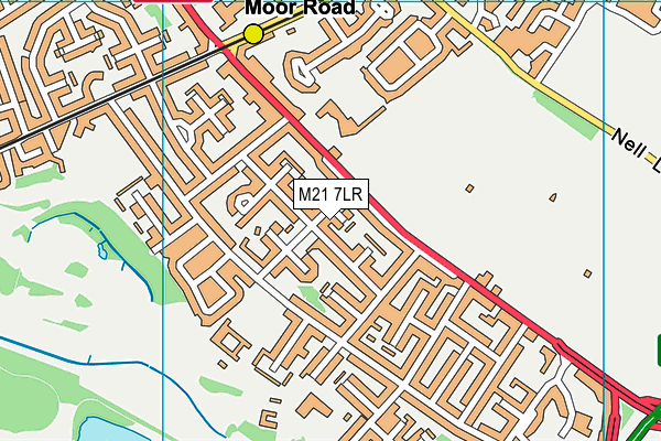 M21 7LR map - OS VectorMap District (Ordnance Survey)