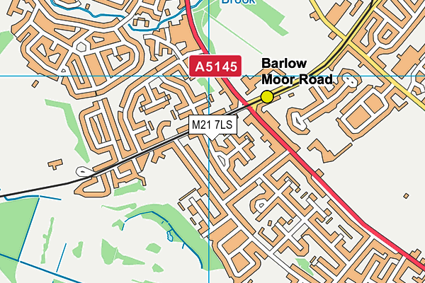 M21 7LS map - OS VectorMap District (Ordnance Survey)