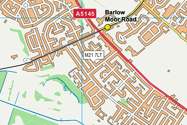 M21 7LT map - OS VectorMap District (Ordnance Survey)