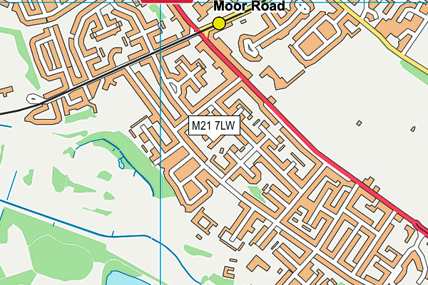 M21 7LW map - OS VectorMap District (Ordnance Survey)