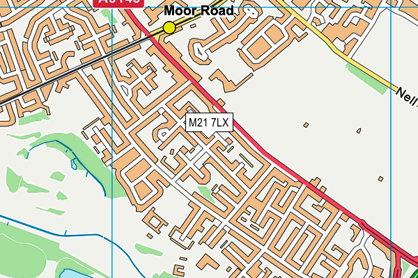 M21 7LX map - OS VectorMap District (Ordnance Survey)
