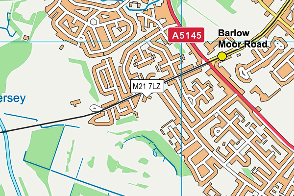 M21 7LZ map - OS VectorMap District (Ordnance Survey)